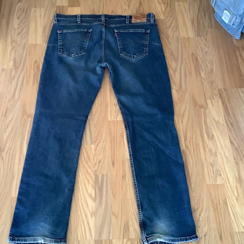 Levi's Dark Blue Straight Jeans - Picture 4 of 5